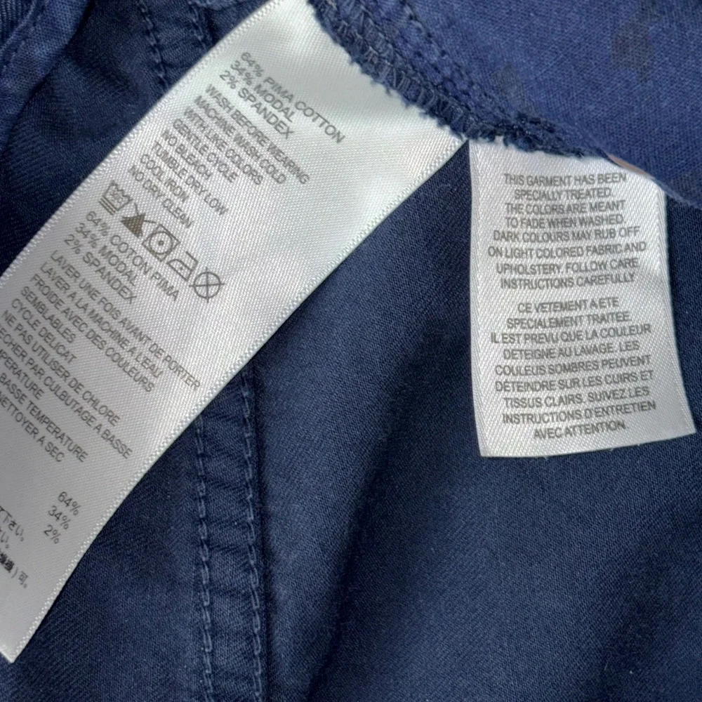 Tommy Bahama Boracay Navy Blue Pima Cotton Modal Pants Mens 36x32
